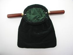 木柄絨布奉獻袋(小)-綠OB01G