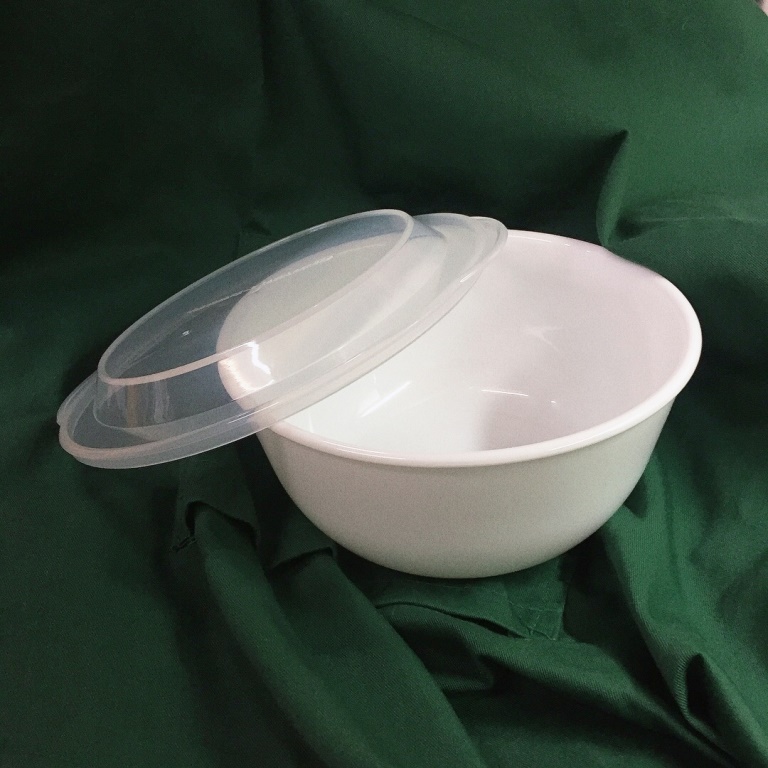 康寧玻麗V瓷餐碗(含透明碗蓋)