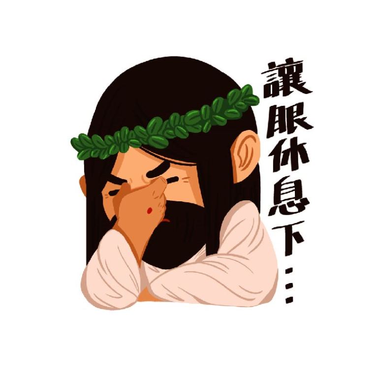 耶穌關懷防水貼紙-眼睛款(STI003)