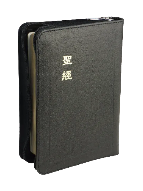 聖經/CU57Z/和合本皮面拉鍊上帝版(黑)