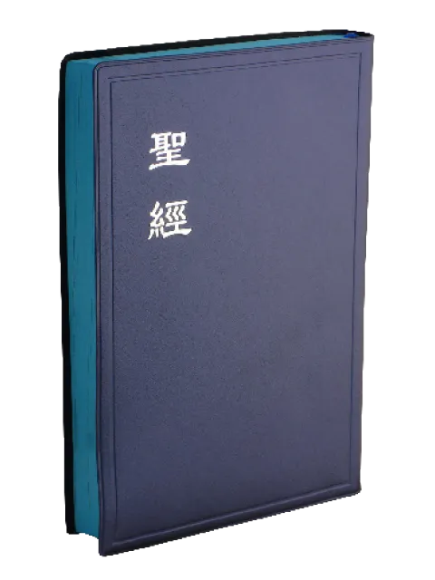聖經/CU84APLNBU/和合本大字聖經-神版(髮絲紋藍色膠面藍邊)
