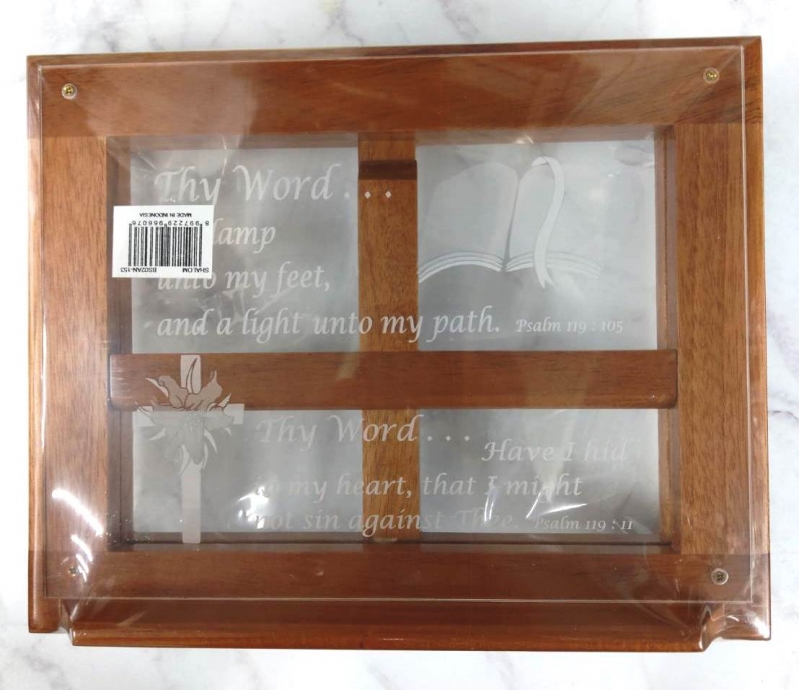 木製讀經架Bible Stand(BS02AN-153)-有經文壓克力板