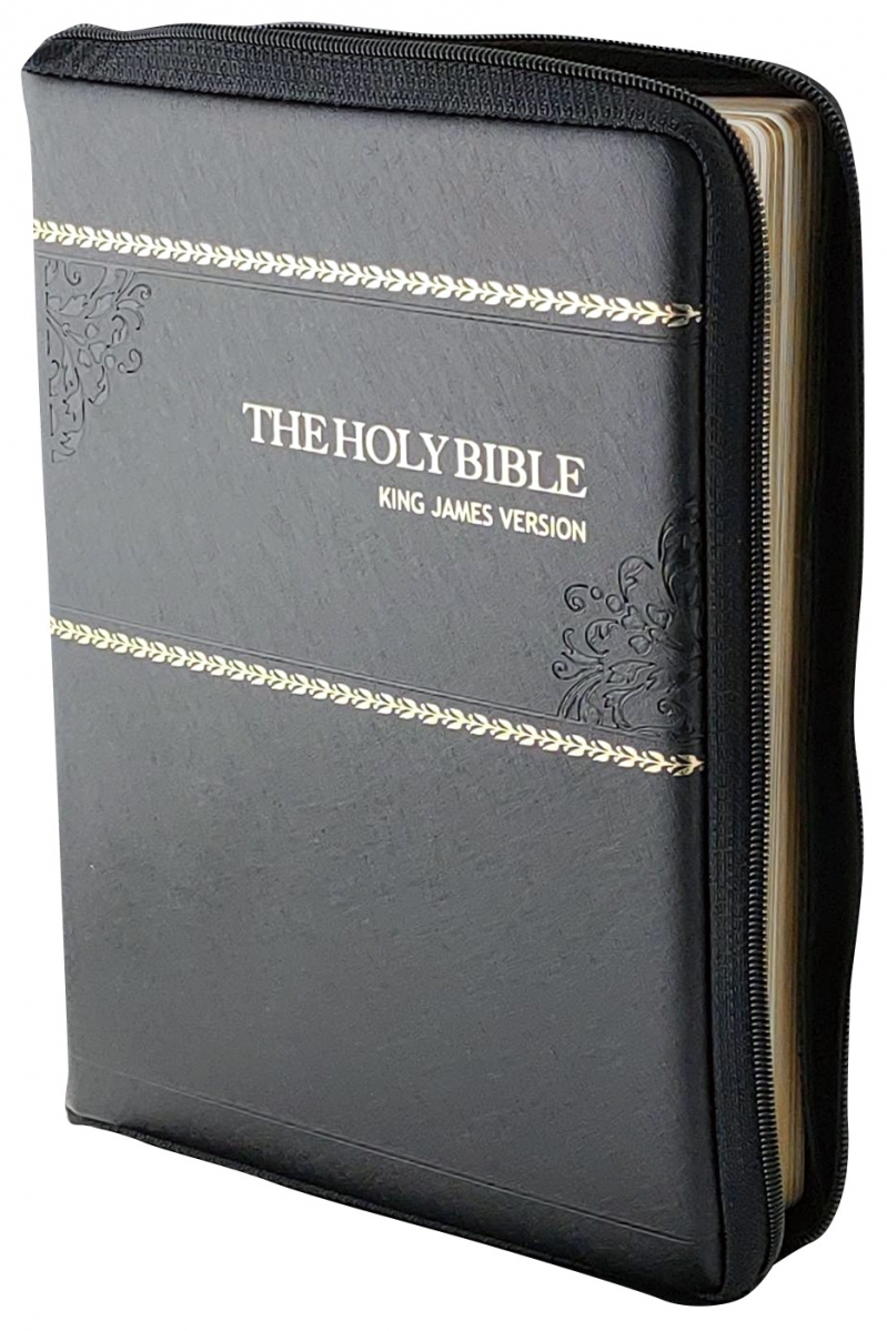 英文聖經/KJV62PLZ/King James紅字拉鍊版(髮絲紋膠面金邊)