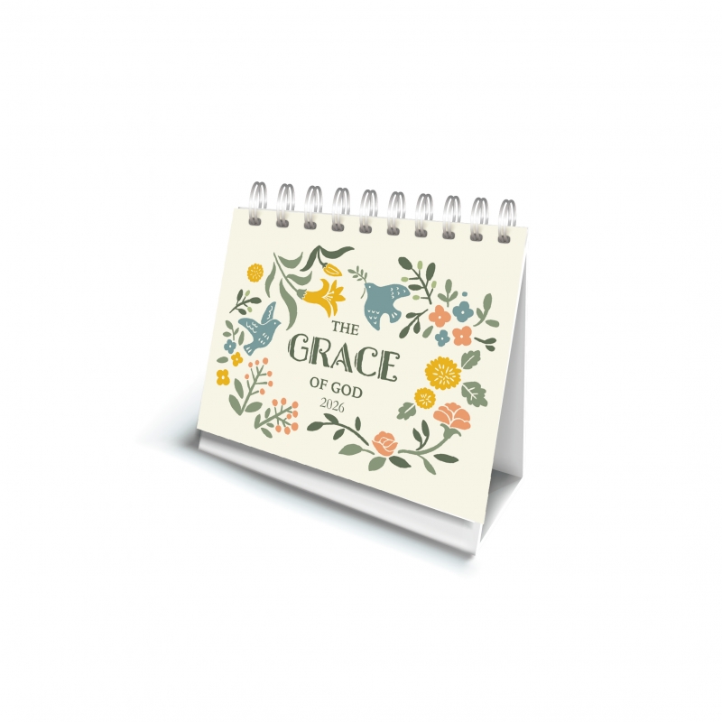 2026桌曆-恩典花園-手繪迷你經文桌曆