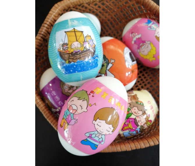 新版彩蛋收縮膜50個(4種圖案)