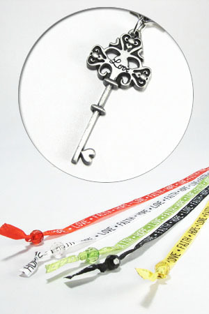 救恩五色緞帶書籤--天國鑰匙