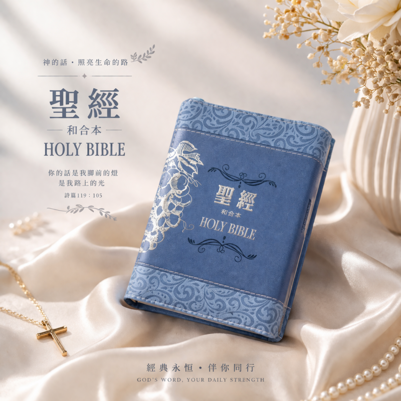 聖經/SR37ATZ2.201/(葡萄藍)新標點和合本皮面拉鏈標題雙色紅字版