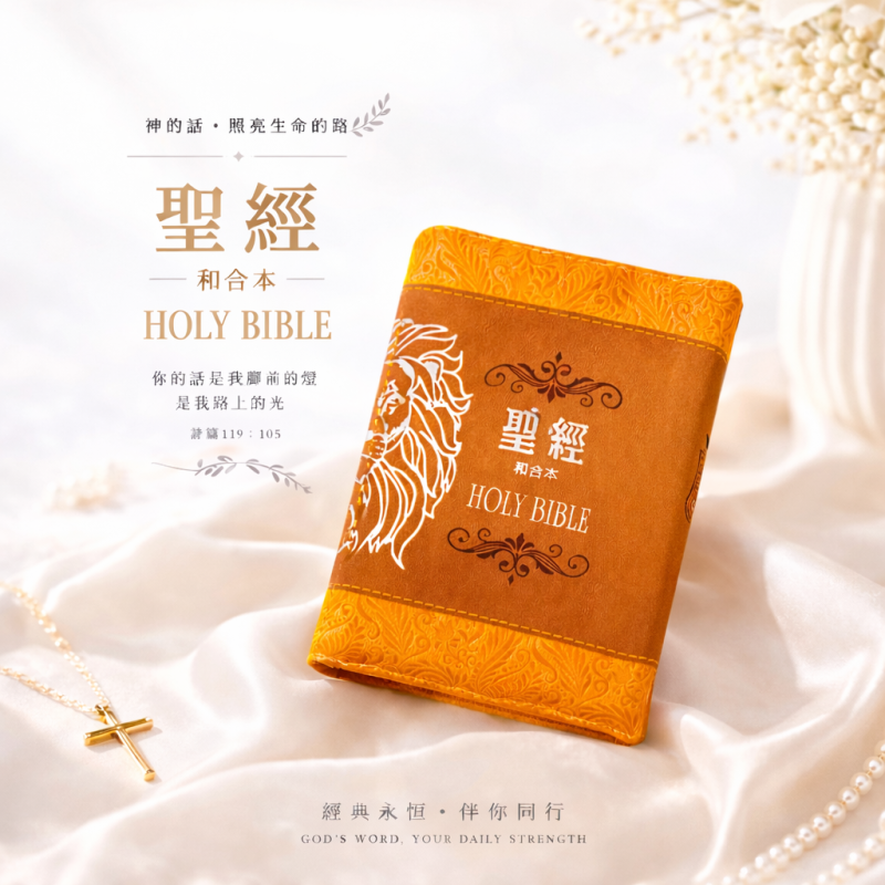 聖經/SR37ATZ4.202/(棕色獅)新標點和合本皮面拉鏈標題雙色紅字版