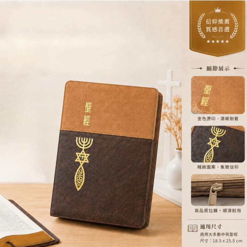 聖經/新標點和合本-大字版(咖金)標題雙色皮面紅字索引(SR87ATTIZ4.101)